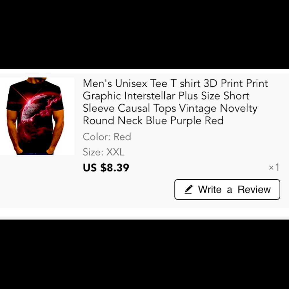 Men’s 3D graphic T shirt cool
